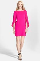 Women's Milly Butterfly Sleeve Stretch Silk Crepe Minidress - Pink