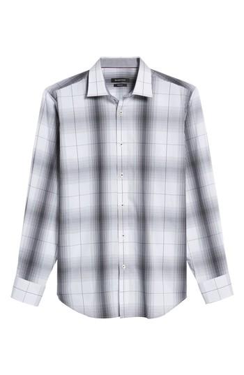 Men's Bugatchi Classic Fit Ombre Plaid Sport Shirt