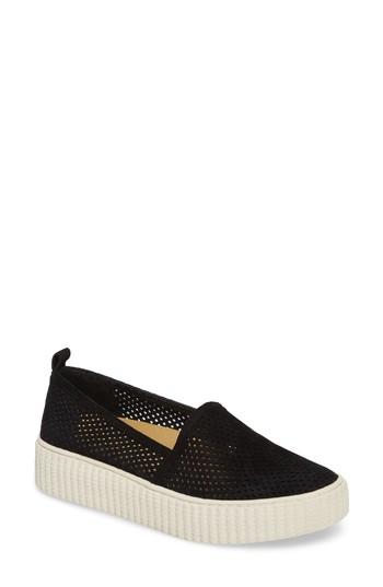 Women's Splendid Bennett Perforated Platform Slip-on .5 M - Black