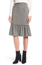 Women's Halogen Ruffle Hem Pencil Skirt - Grey