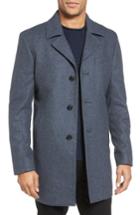 Men's Michael Kors Slim Fit Wool Blend Top Coat R - Blue