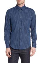 Men's Naked & Famous Denim Indigo Tie Dye Rain Weave Shirt - Blue