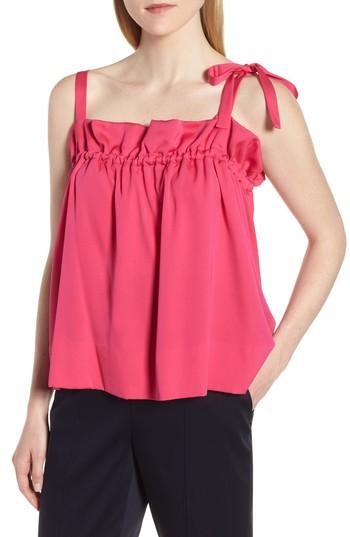 Women's Lewit Tie Strap Stretch Silk Camisole - Pink
