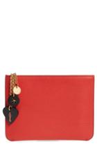Christian Louboutin Loubicute Leather Pouch With Charms - Red
