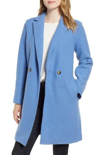 Petite Women's J.crew Daphne Boiled Wool Topcoat P - Green