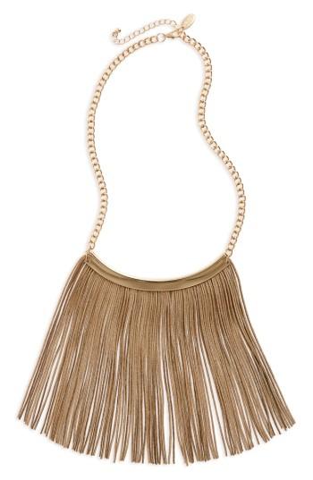 Women's Natasha Couture Liquid Fringe Bib Necklace