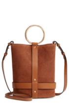 Vince Camuto Ashbe Leather Bucket Bag - Brown
