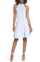Women's Gal Meets Glam Collection Victoria Pearly Trim Fit & Flare Dress - Ivory