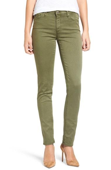 Women's Ag 'the Prima' Cigarette Leg Skinny Jeans - Green