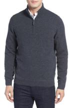 Men's John W. Nordstrom Quarter Zip Cashmere Sweater - Grey