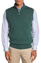 Men's Bobby Jones Quarter Zip Wool Sweater Vest, Size - Green