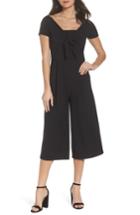 Women's Nsr Tie Front Jumpsuit - Black