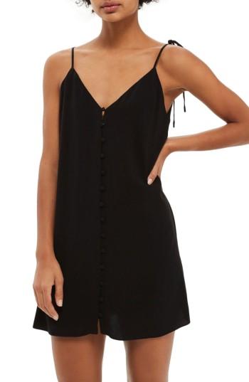 Women's Topshop Molly Button Mini Slipdress