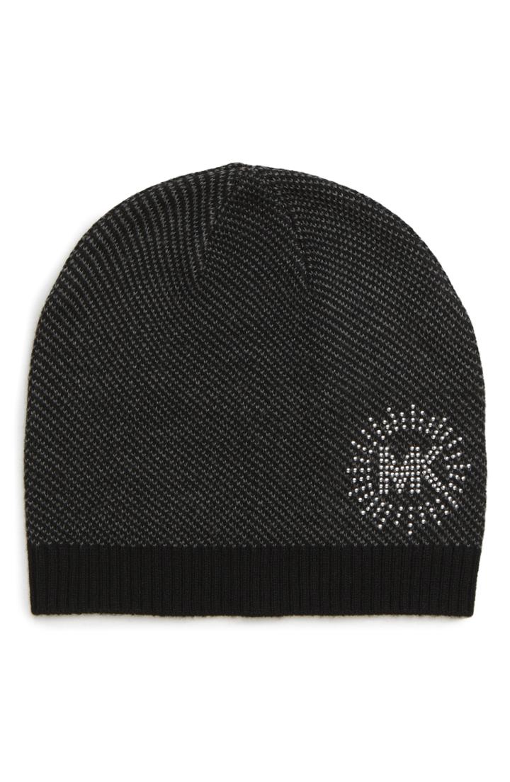 Women's Michael Michael Kors Studded Bird's Eye Beanie -