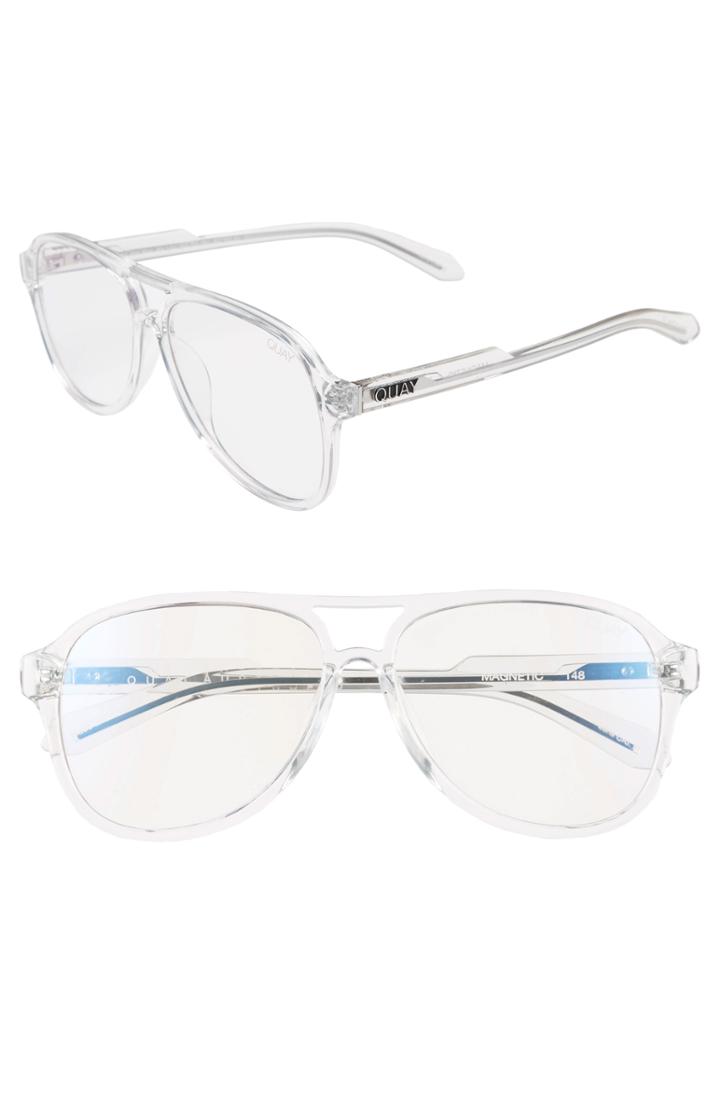 Women's Quay Australia Magnetic 55mm Aviator Fashion Glasses -