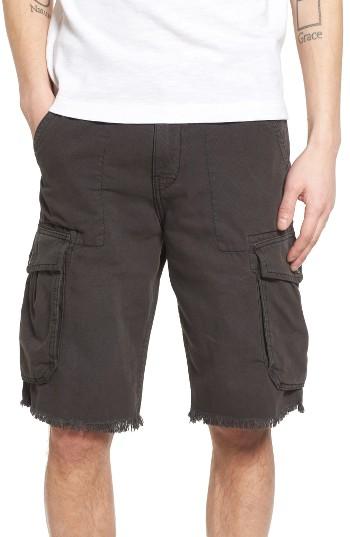 Men's True Religion Brand Jeans Military Cargo Shorts - Black