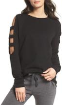 Women's Zella Cutout Sleeve Sweatshirt - Black