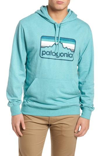 Men's Patagonia Logo Badge Hoodie - Blue