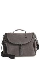 Men's John Varvatos Collection Brooklyn Suede Messenger Bag - Black