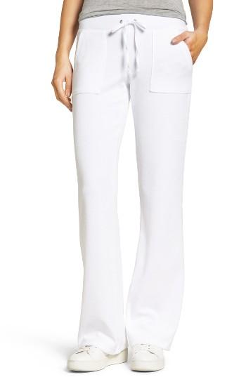 Women's Juicy Couture Del Rey Velour Track Pants - White