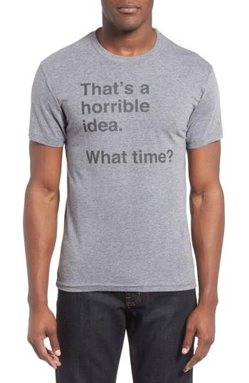 Men's Kid Dangerous Horrible Idea Graphic T-shirt, Size - Grey