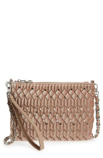 Chelsea28 Lily Quilted Velvet Clutch - Pink