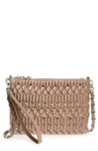 Chelsea28 Lily Quilted Velvet Clutch - Pink
