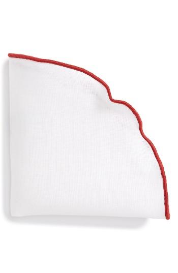 Men's Alexander Olch Tipped Linen Pocket Round