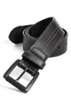 Men's Johnston & Murphy Leather Belt - Black/ Brown