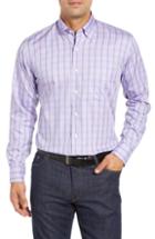 Men's Peter Millar Blue Whale Regular Fit Plaid Sport Shirt - Purple