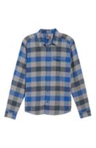 Men's Patagonia Regular Fit Organic Cotton Flannel Shirt, Size - Blue