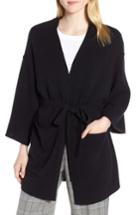 Women's Halogen Belted Cashmere Kimono, Size - Black