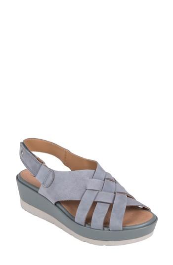 Women's Earth Sunflower Wedge Sandal M - Blue