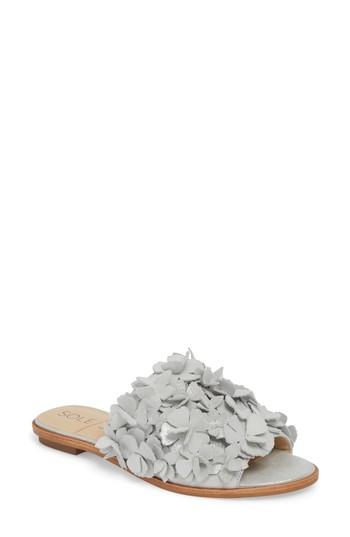 Women's Sole Society Caelyn Embellished Flat Sandal M - Metallic