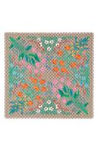 Women's Gucci Gg New Floral Scarf, Size - Brown