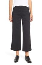 Women's Ag Etta High Waist Crop Wide Leg Jeans - Black