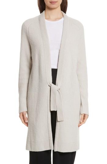 Women's Vince Rib Knit Wool Blend Cardigan - Beige