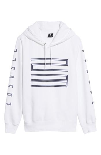 Men's Nike Jordan Sportswear Aj11 Hybrid Hoodie, Size - White