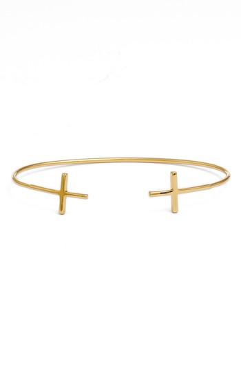 Women's Argento Vivo Cross Open Cuff Bracelet