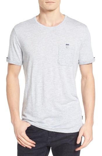 Men's Ted Baker London Apel Print Pocket T-shirt (m) - Grey