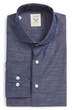 Men's Strong Suit Trim Fit Chambray Dress Shirt