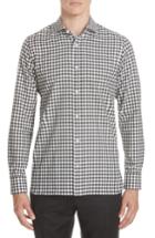 Men's Z Zegna Trim Fit Check Dress Shirt - Black
