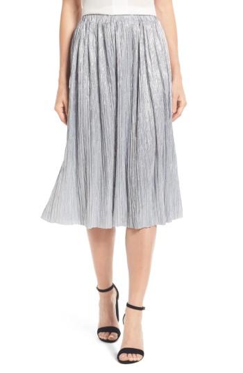Women's Vince Camuto Pleat Foiled Knit Skirt - Metallic