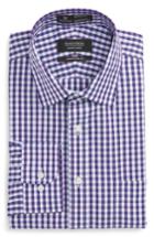 Men's Nordstrom Men's Shop Smartcare(tm) Traditional Fit Check Dress Shirt 34/35 - Purple