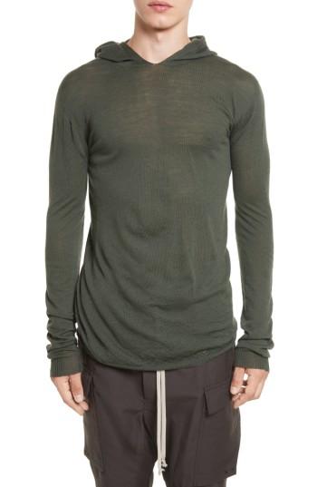 Men's Rick Owens Hooded Wool Sweater