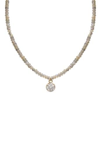 Women's Jane Basch Diamond Circle Pendant Necklace
