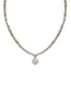 Women's Jane Basch Diamond Circle Pendant Necklace