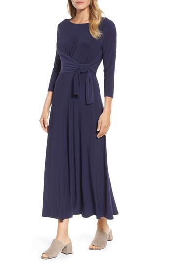 Women's Cahus Faux Wrap Midi Dress - Blue