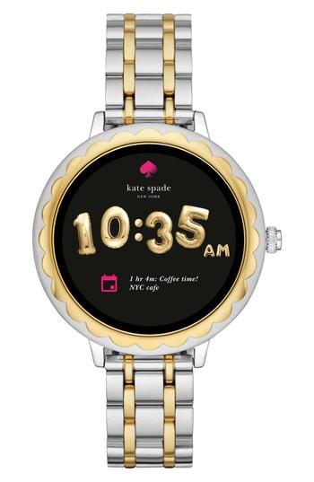 Women's Kate Spade New York Scallop Two-tone Touchscreen Bracelet Smart Watch, 41mm