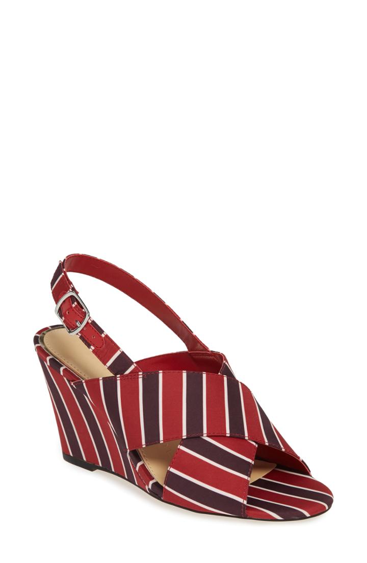 Women's Athena Alexander Nicholls Wedge Slingback Sandal M - Red